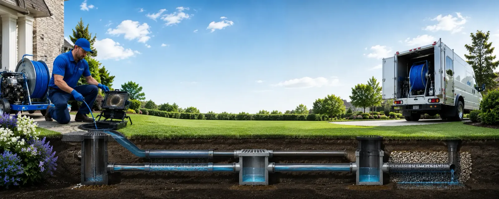 Outdoor drain cleaning information for Great Meadows, NJ